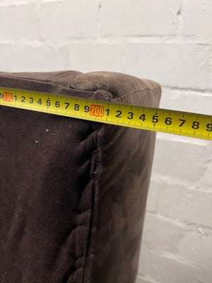 King Fluted Brown Velvet Winged Headboard – width measurement