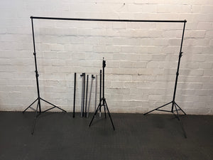 Adjustable Metal Backdrop Stand in Black – main front view