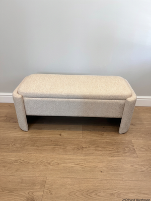 Coricraft Olly Upholstered Fabric Blanket Box – styled product image