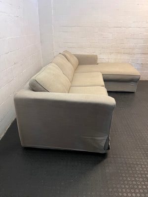 Coricraft Manhattan Slipcover Couch with Right Slouch – back view