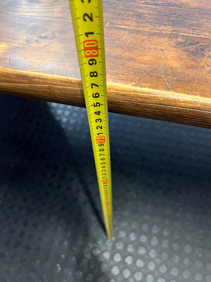 Dark Stained Pine Dining Table with Turned Legs – height measurement