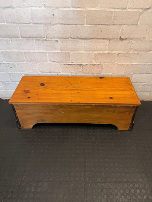 Vintage Oregon Pine Low Chest of Drawers – back view