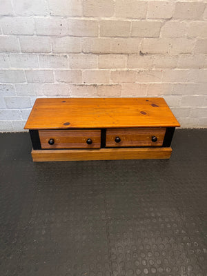 Vintage Oregon Pine Low Chest of Drawers – main front view