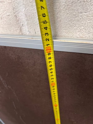 Black Fabric Pin Board with Aluminium Frame – height measurement