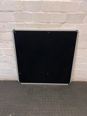 Black Fabric Pin Board with Aluminium Frame – main front view