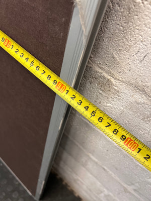 Black Fabric Pin Board with Aluminium Frame – width measurement