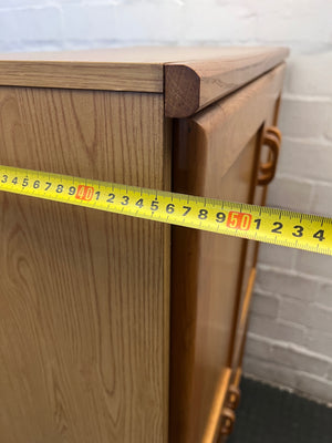 Wooden Wall Unit with Recessed Panel Doors – width measurement