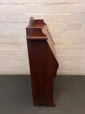Vintage Style Dark Brown Writing Bureau with Shelves – top view