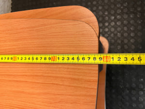 Brown Mobile TV Unit with Swivel Top and Media Rack – width measurement