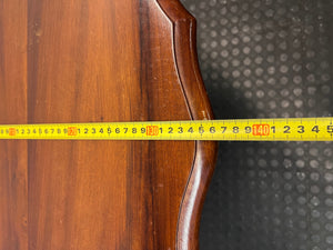 Dark Brown Imbuia Wood Drop-Leaf Dining Table – width measurement
