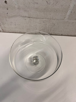 Pedestal Glass Biscuit Jar with Lid – condition detail