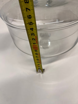 Pedestal Glass Biscuit Jar with Lid – height measurement