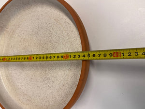 Speckled Ceramic Serving Platter with Terracotta Rim – width measurement