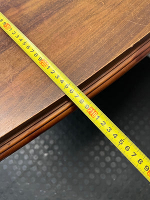 Dark Wood Trestle Dining Table – depth measurement