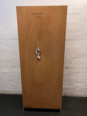 Glass-Fronted Wooden Lounge Cabinet with Diamond Detail – back view