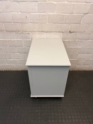 Grey Single Drawer Bedside Table with Open Shelf – condition detail