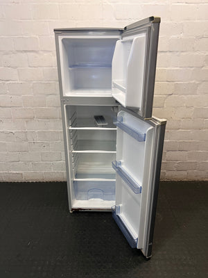 Hisense Silver Top Freezer Fridge – side view
