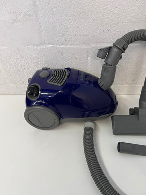 Hoover 1200W Canister Vacuum Cleaner in Navy Blue — Working with Missing Connectors and Internal Faults – side view