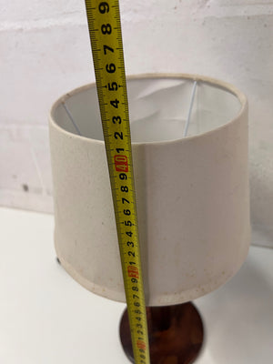 Wooden Table Lamp with Cream Fabric Shade – height measurement