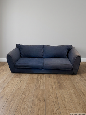 Navy Blue Fabric 3 Seater Couch – styled product image