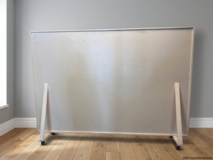 Large Freestanding White Board on Castor Wheels – styled product image