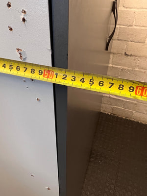 Modern Grey and White Two-Door Office Cupboard – width measurement