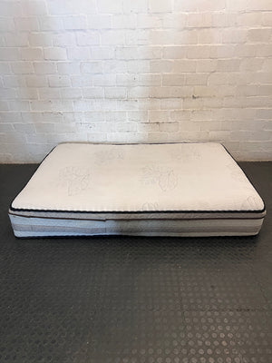 Restonic Double Mattress with Quilted Leaf Pattern – back view