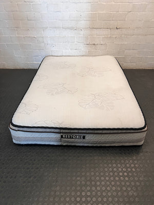 Restonic Double Mattress with Quilted Leaf Pattern – main front view