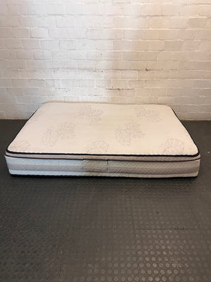 Restonic Double Mattress with Quilted Leaf Pattern – side view