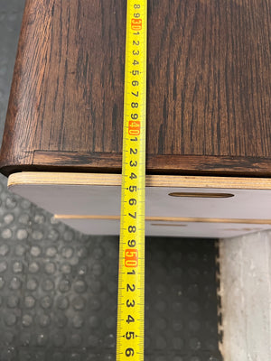 Modern Two-Tone Mobile Pedestal with Wood Finish – depth measurement