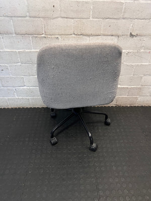 Grey Fabric Office Chair with Black Swivel Base – condition detail
