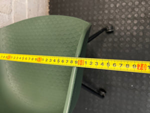Modern Green Moulded Office Chair with Castors – width measurement