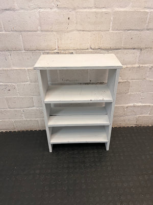 Compact White Wooden Bookshelf – condition detail
