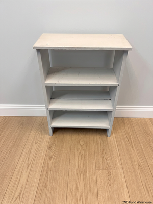 Compact White Wooden Bookshelf – styled product image
