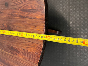 Round Wooden Pedestal Dining Table – depth measurement