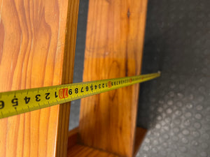 Compact Warm Oak Toned Timber Bookshelf – height measurement