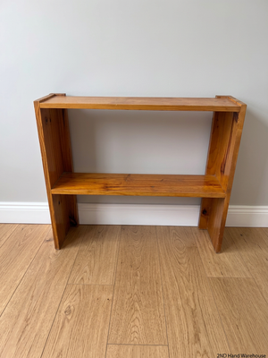 Compact Warm Oak Toned Timber Bookshelf – styled product image