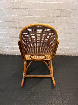 Vintage Bamboo and Cane Rocking Chair – condition detail