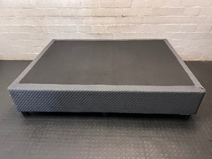 Quilted Grey Upholstered Double Bed Base – back view