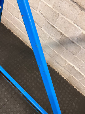 Blue Industrial Steel Racking Upright Frame – top view