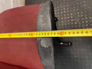 Burgundy Fabric Mid-Back Office Swivel Chair – width measurement
