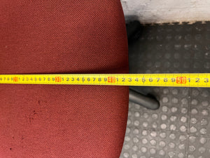 Burgundy Fabric Mid-Back Office Chair – depth measurement