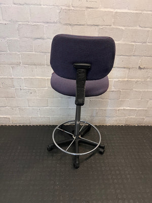 High-Reach Draughting Office Chair with Footring – condition detail