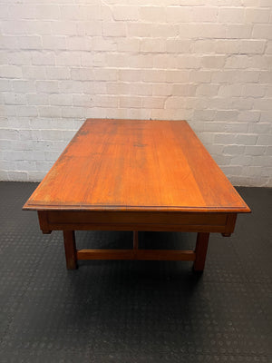 Large Wooden Office Desk with Two Drawers – condition detail
