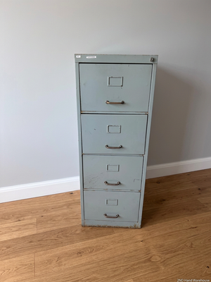 Classic 4-Drawer Metal Filing Cabinet – styled product image