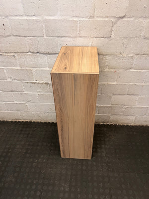 Wood Look Display Cabinet with Internal Racks – back view