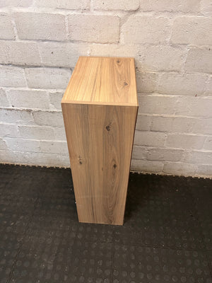 Wood Look Display Cabinet with Internal Racks – side view