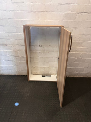 Slim Wood-Look Single Door Cabinet – side view