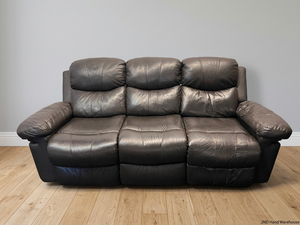Brown 3 Seater Couch with High Back Support – styled product image
