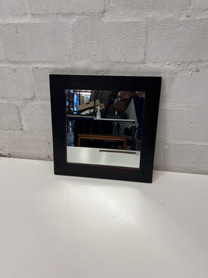Square Dark Brown Framed Wall Mirror – back view